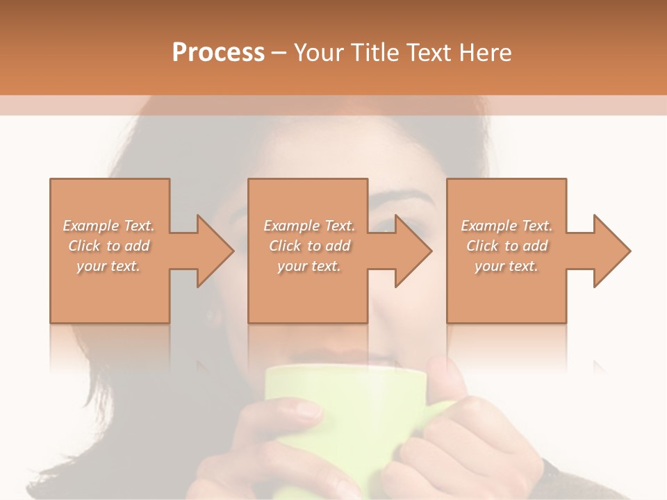 A Woman Holding A Cup Of Coffee In Her Hands PowerPoint Template