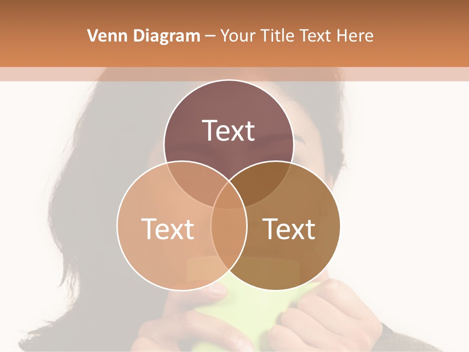 A Woman Holding A Cup Of Coffee In Her Hands PowerPoint Template