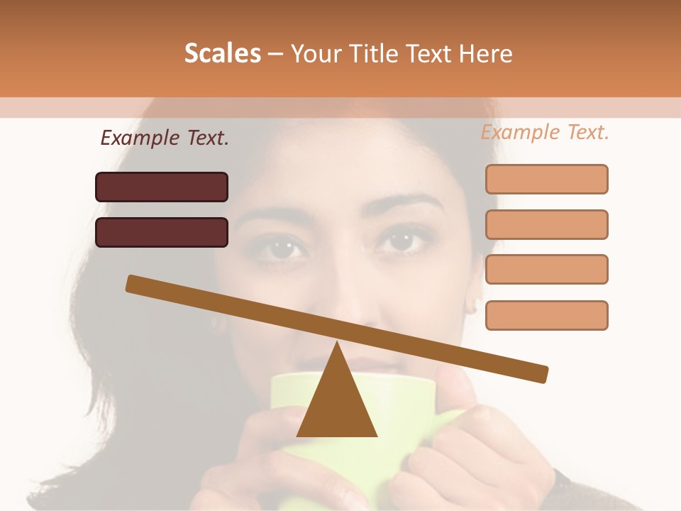 A Woman Holding A Cup Of Coffee In Her Hands PowerPoint Template