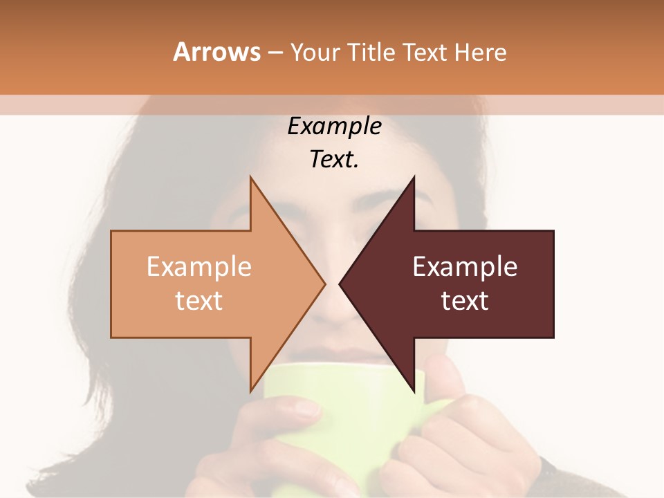 A Woman Holding A Cup Of Coffee In Her Hands PowerPoint Template