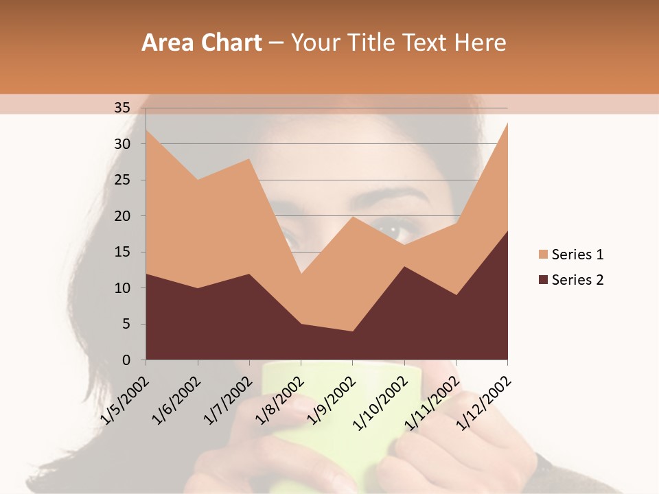 A Woman Holding A Cup Of Coffee In Her Hands PowerPoint Template