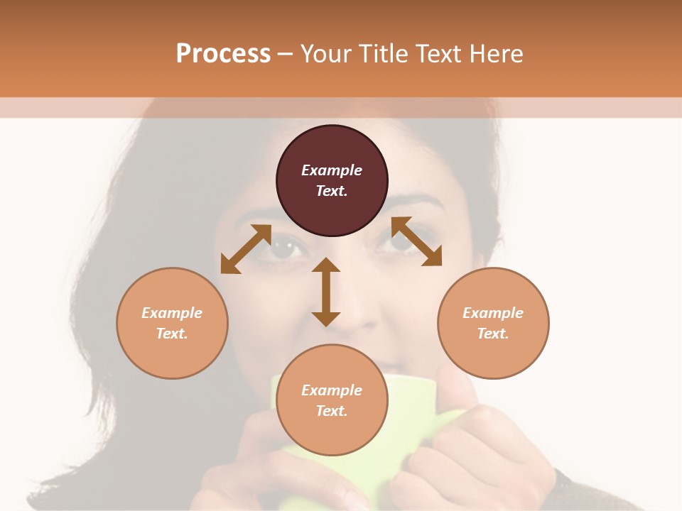A Woman Holding A Cup Of Coffee In Her Hands PowerPoint Template