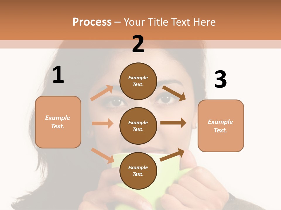 A Woman Holding A Cup Of Coffee In Her Hands PowerPoint Template