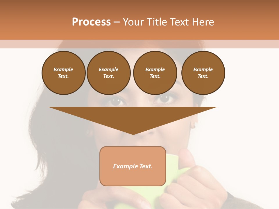 A Woman Holding A Cup Of Coffee In Her Hands PowerPoint Template