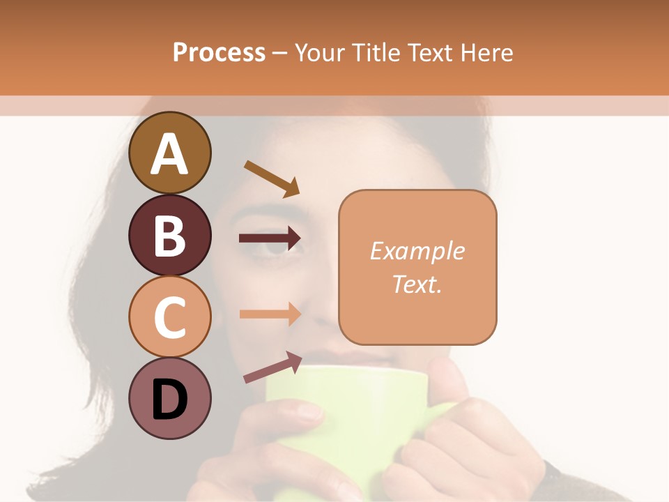 A Woman Holding A Cup Of Coffee In Her Hands PowerPoint Template