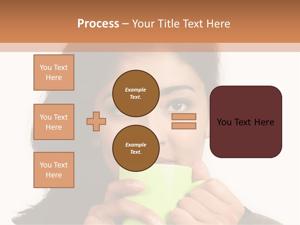 A Woman Holding A Cup Of Coffee In Her Hands PowerPoint Template