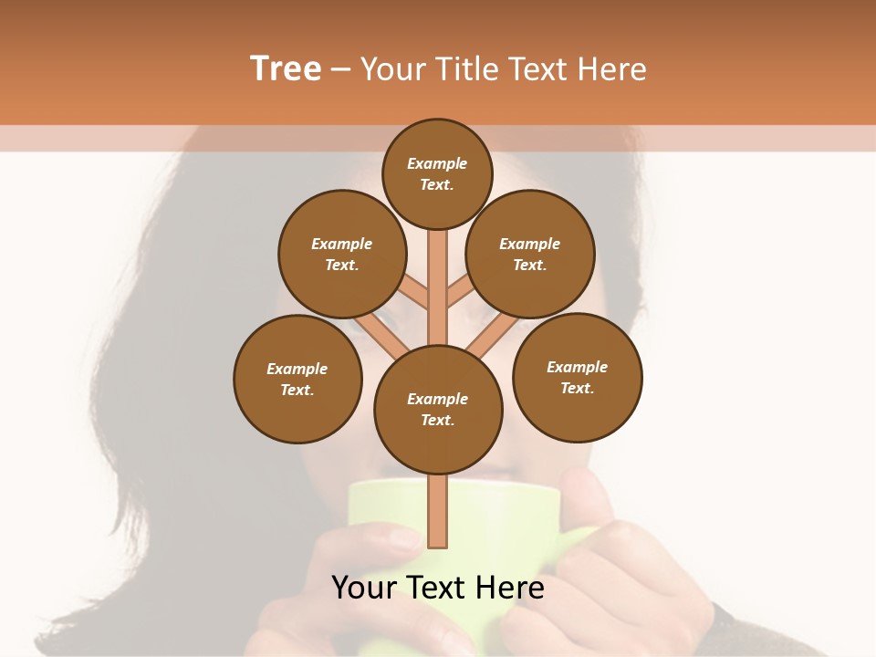 A Woman Holding A Cup Of Coffee In Her Hands PowerPoint Template