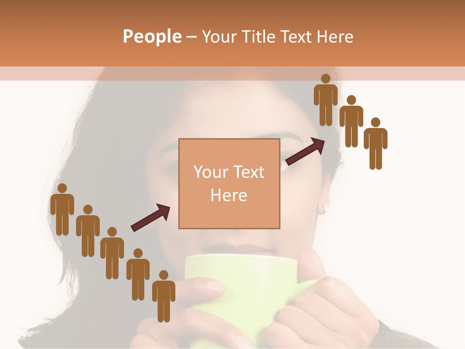 A Woman Holding A Cup Of Coffee In Her Hands PowerPoint Template
