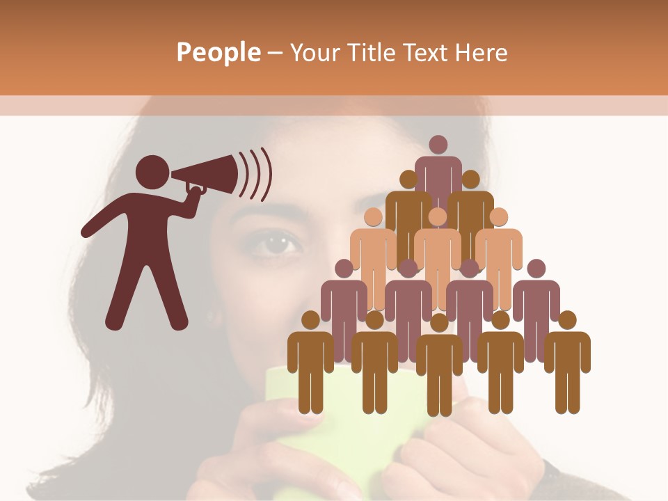 A Woman Holding A Cup Of Coffee In Her Hands PowerPoint Template