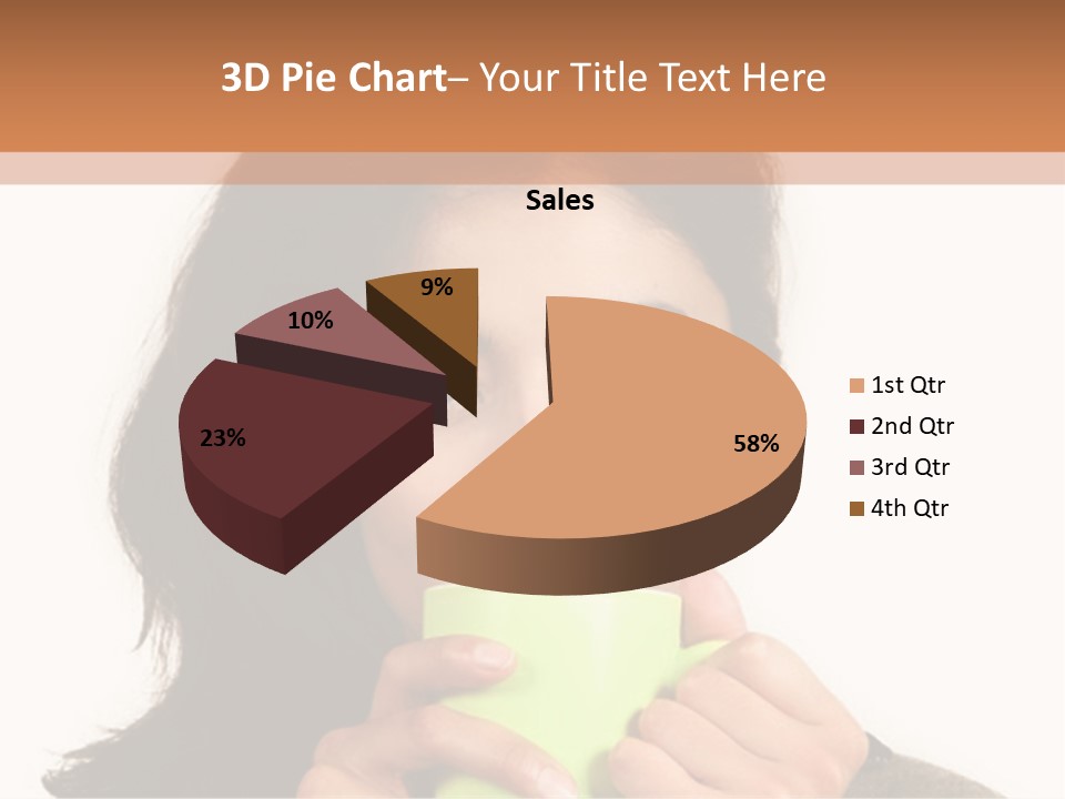 A Woman Holding A Cup Of Coffee In Her Hands PowerPoint Template