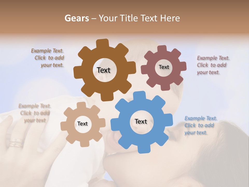 A Woman Holding A Baby In Her Arms PowerPoint Template