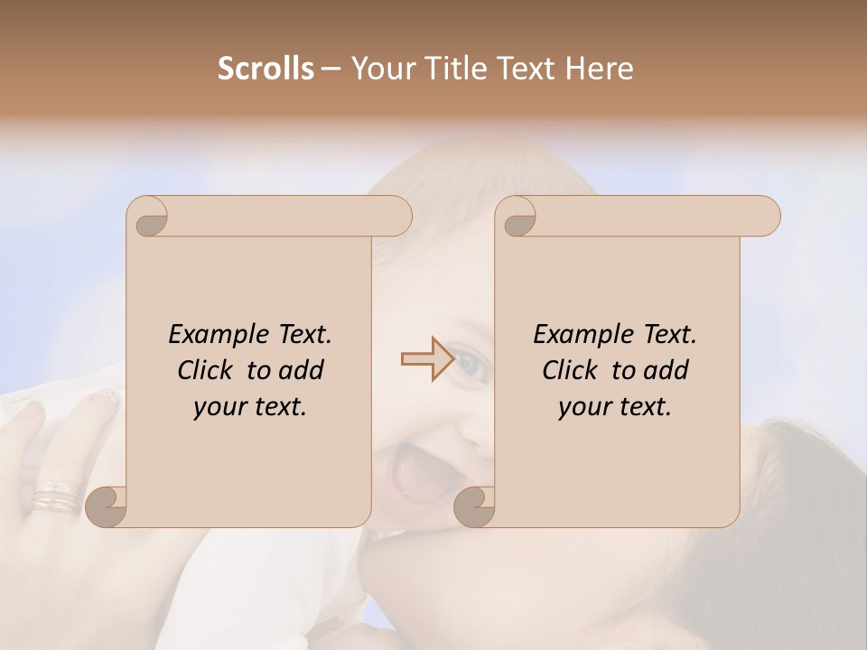 A Woman Holding A Baby In Her Arms PowerPoint Template