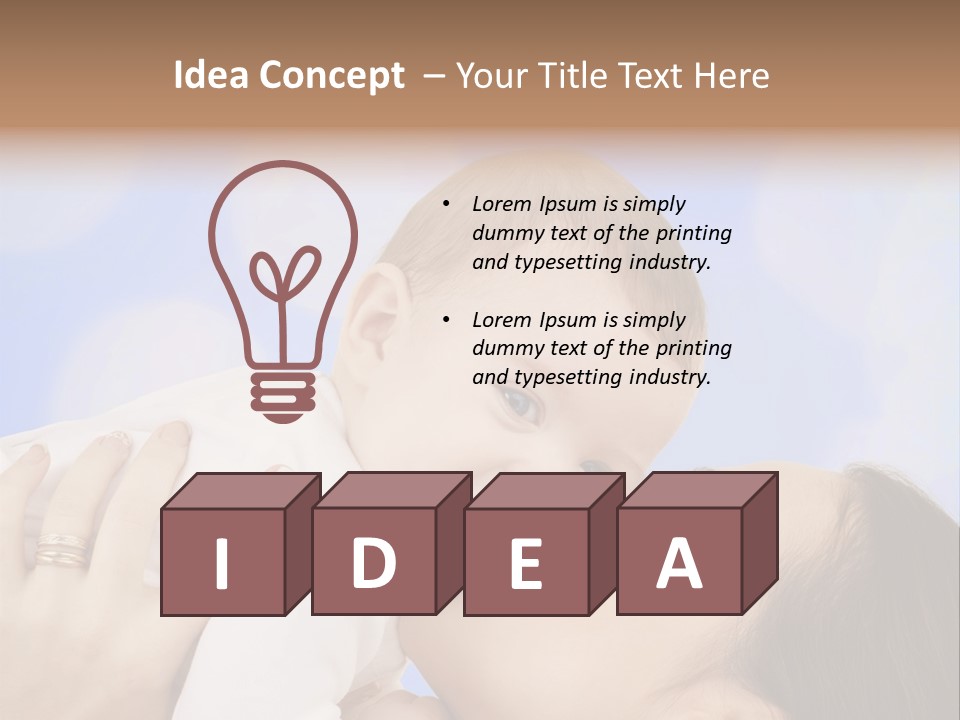 A Woman Holding A Baby In Her Arms PowerPoint Template