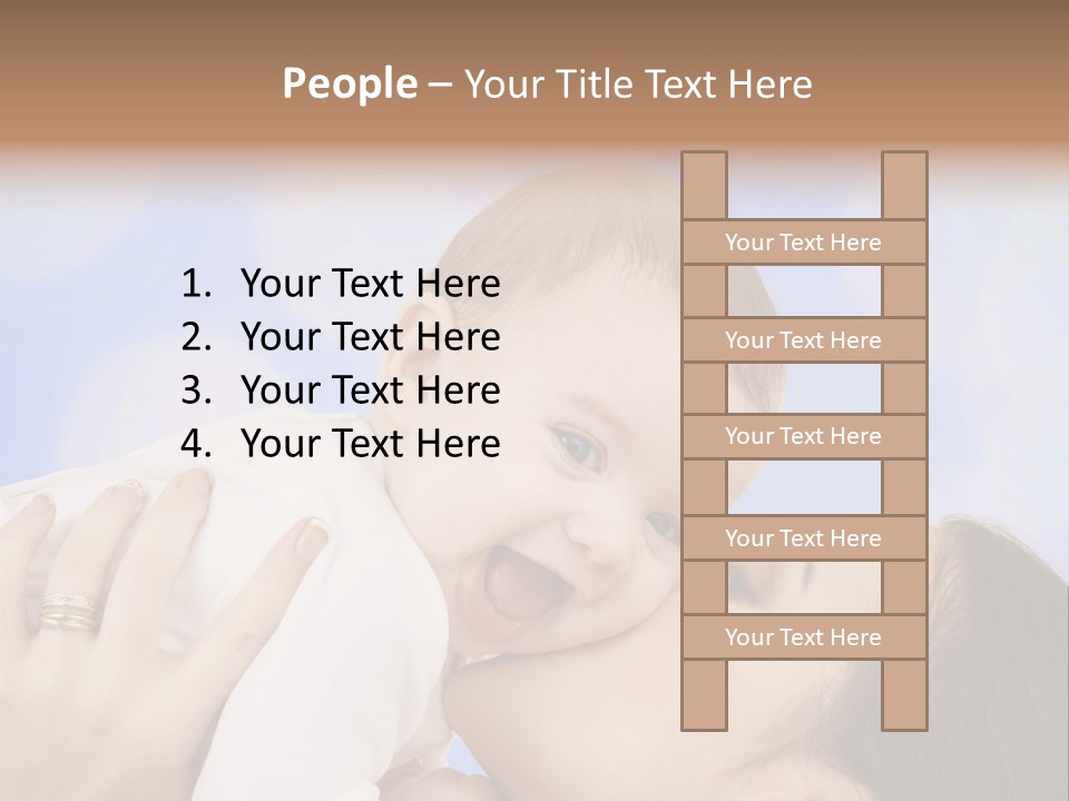 A Woman Holding A Baby In Her Arms PowerPoint Template