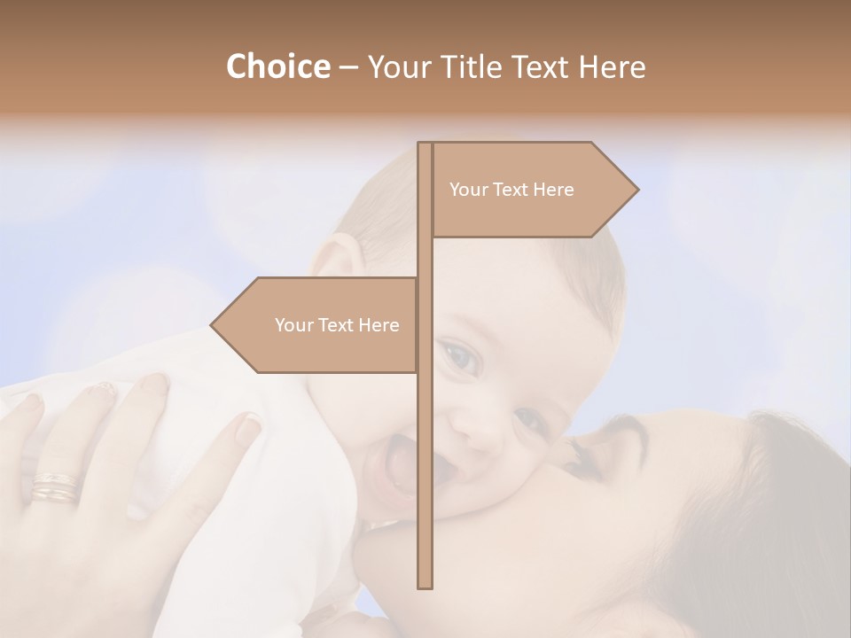 A Woman Holding A Baby In Her Arms PowerPoint Template