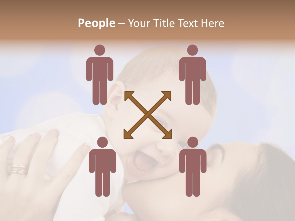 A Woman Holding A Baby In Her Arms PowerPoint Template