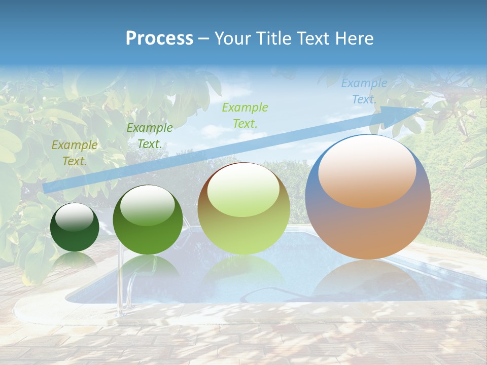 A Pool Surrounded By Trees With A Blue Sky In The Background PowerPoint Template