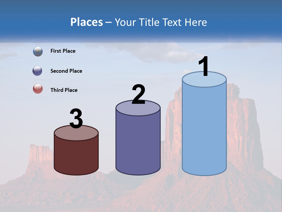 A Desert Landscape With A Mountain In The Background PowerPoint Template