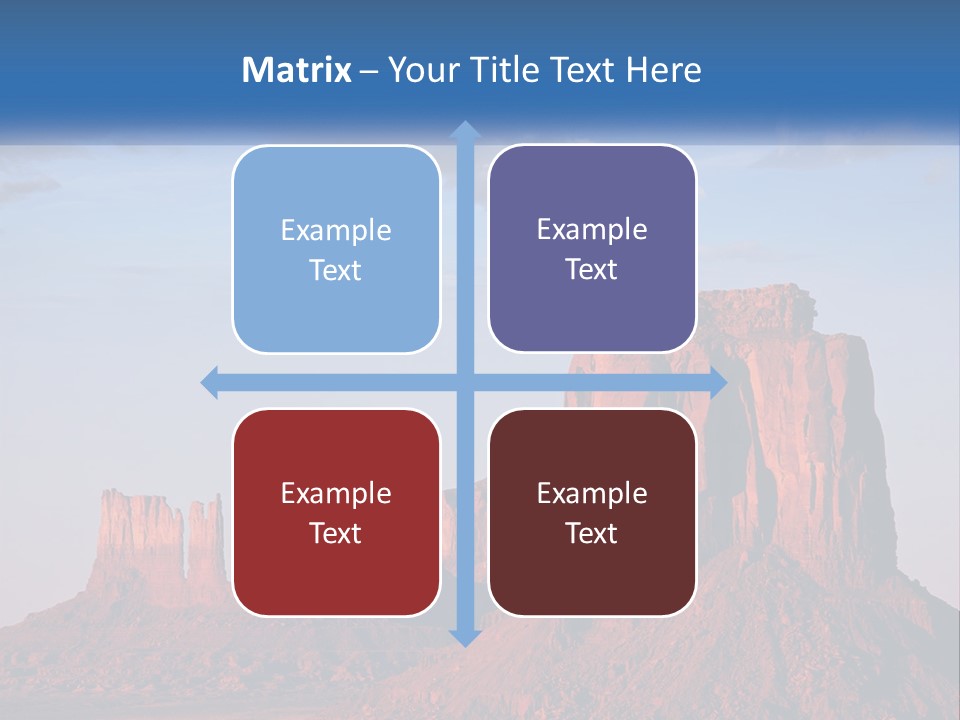 A Desert Landscape With A Mountain In The Background PowerPoint Template