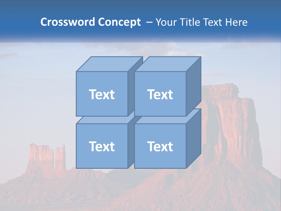 A Desert Landscape With A Mountain In The Background PowerPoint Template