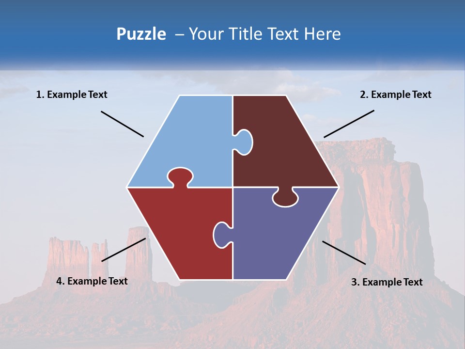 A Desert Landscape With A Mountain In The Background PowerPoint Template