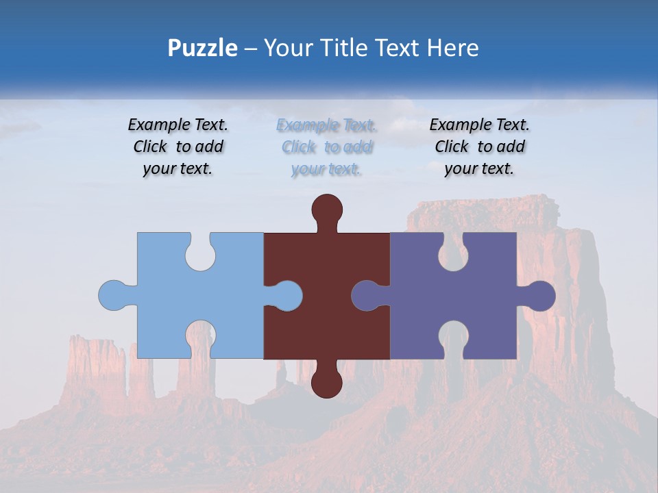 A Desert Landscape With A Mountain In The Background PowerPoint Template