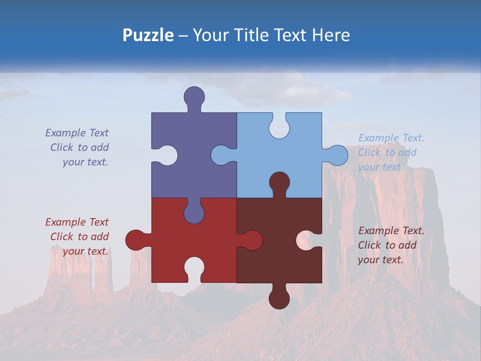 A Desert Landscape With A Mountain In The Background PowerPoint Template