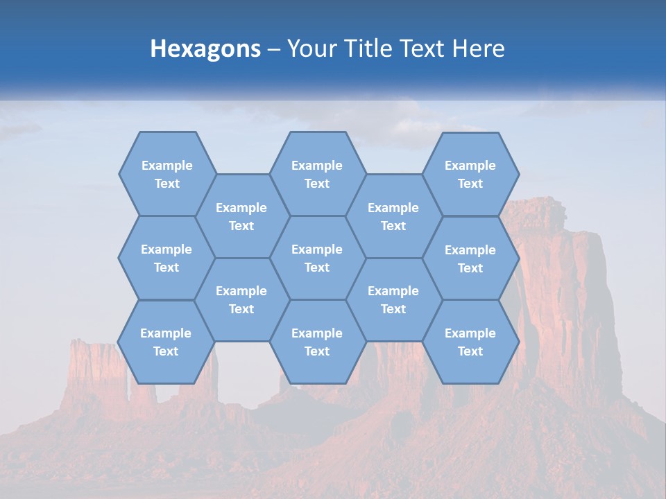 A Desert Landscape With A Mountain In The Background PowerPoint Template