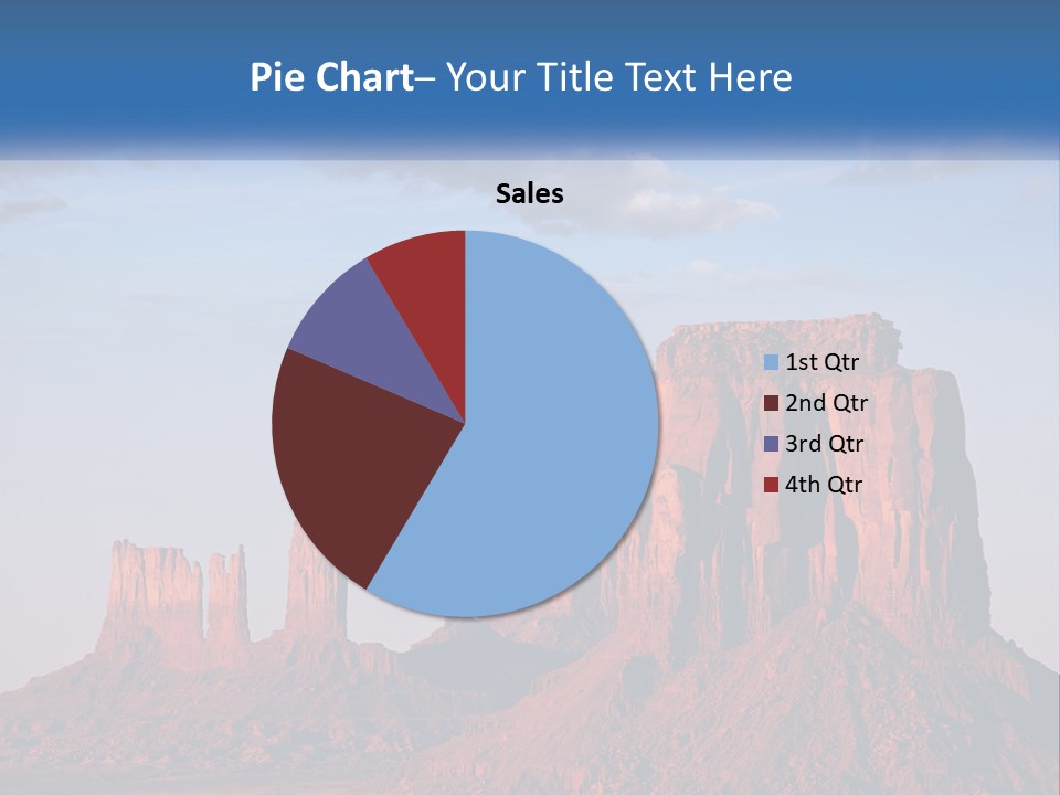 A Desert Landscape With A Mountain In The Background PowerPoint Template
