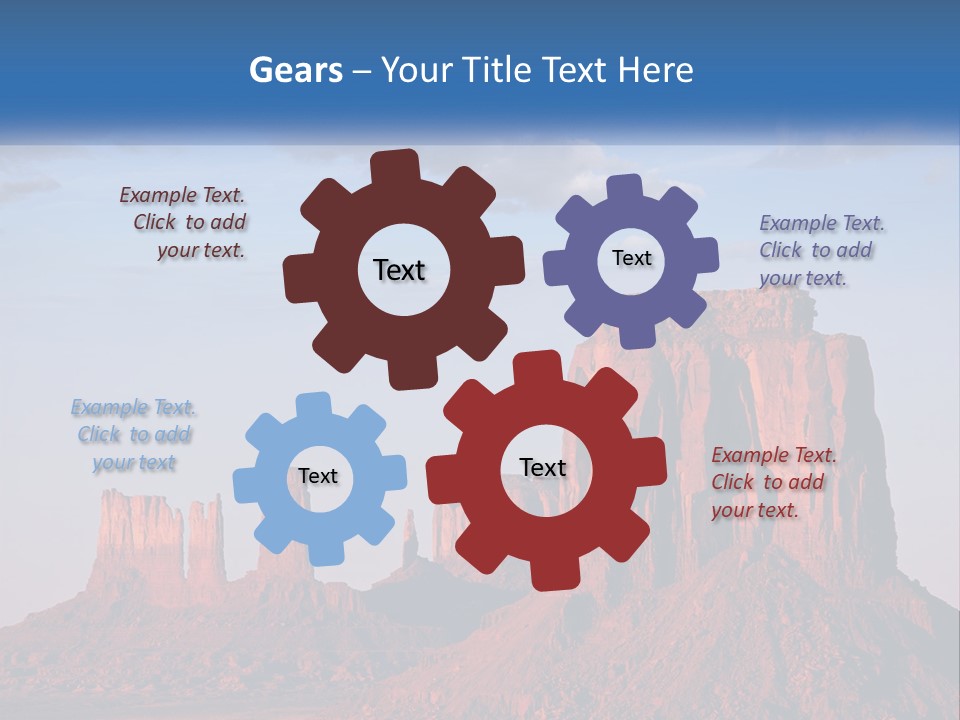 A Desert Landscape With A Mountain In The Background PowerPoint Template