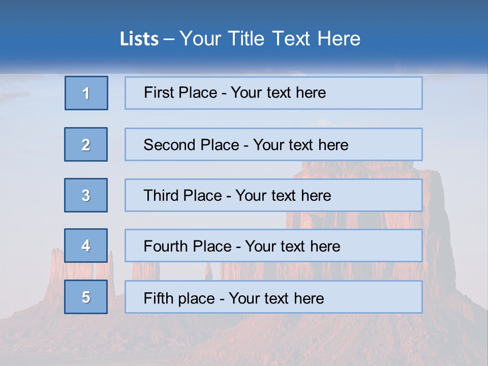 A Desert Landscape With A Mountain In The Background PowerPoint Template
