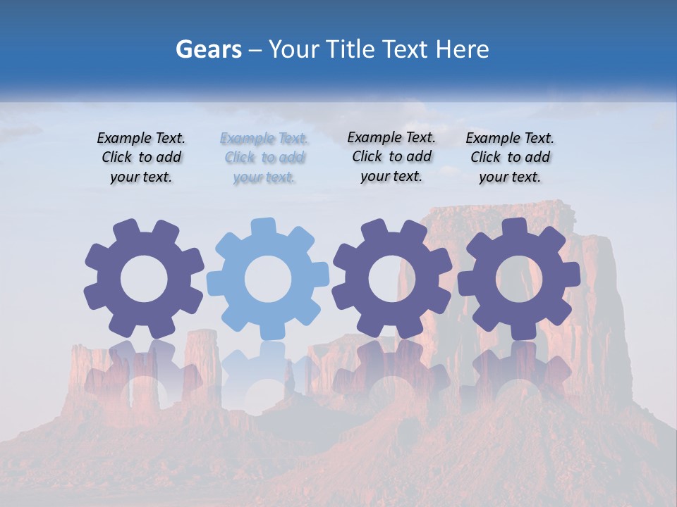 A Desert Landscape With A Mountain In The Background PowerPoint Template