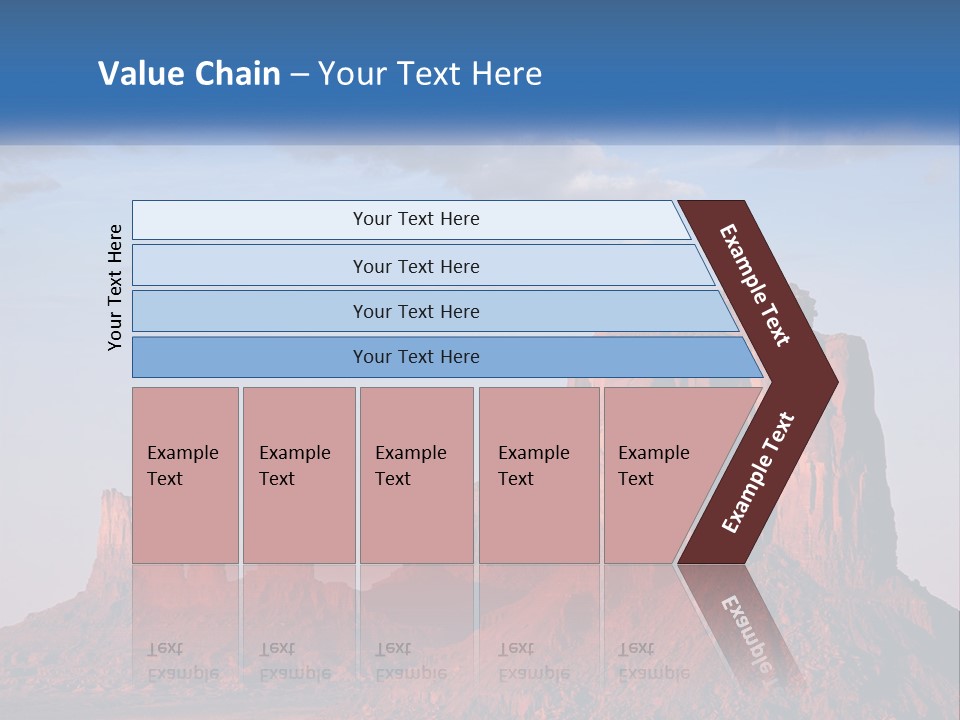 A Desert Landscape With A Mountain In The Background PowerPoint Template