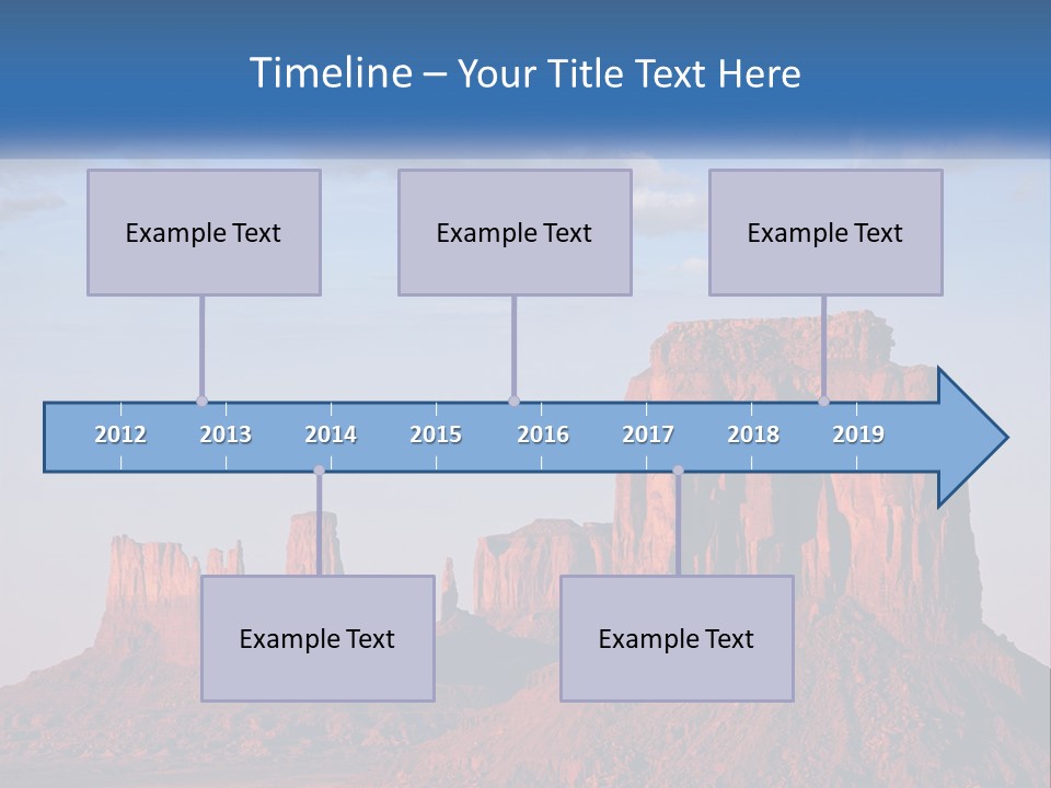 A Desert Landscape With A Mountain In The Background PowerPoint Template