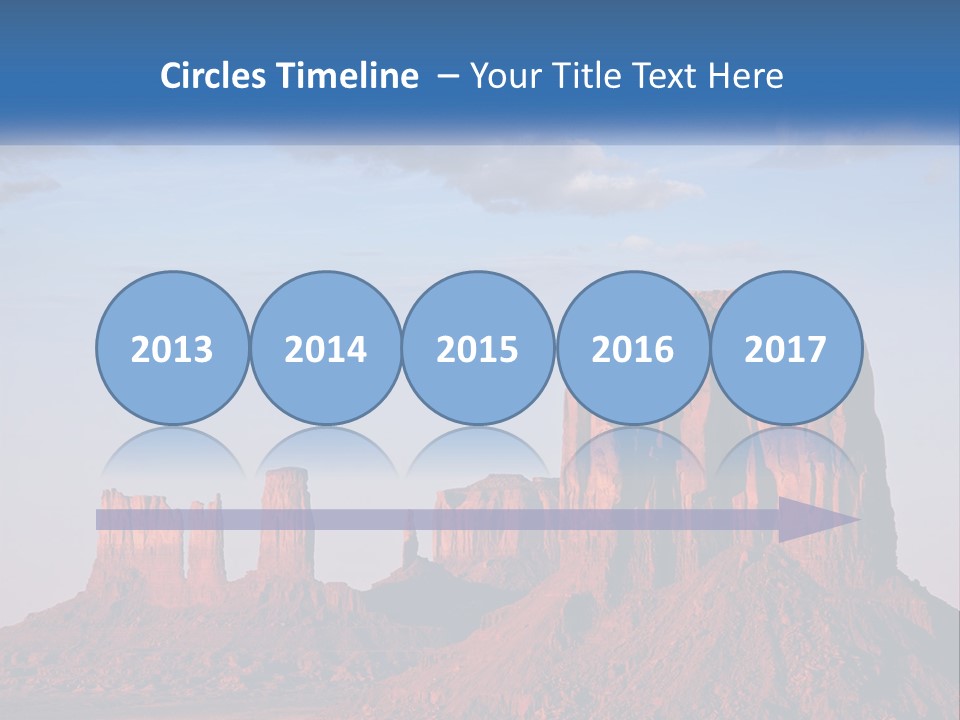 A Desert Landscape With A Mountain In The Background PowerPoint Template