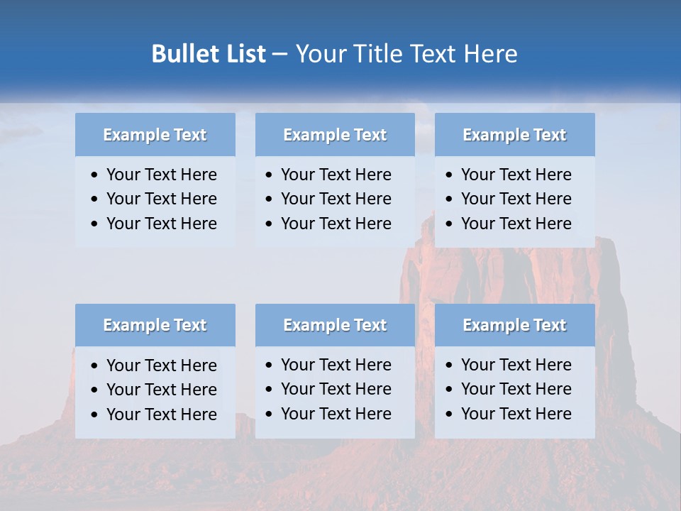 A Desert Landscape With A Mountain In The Background PowerPoint Template