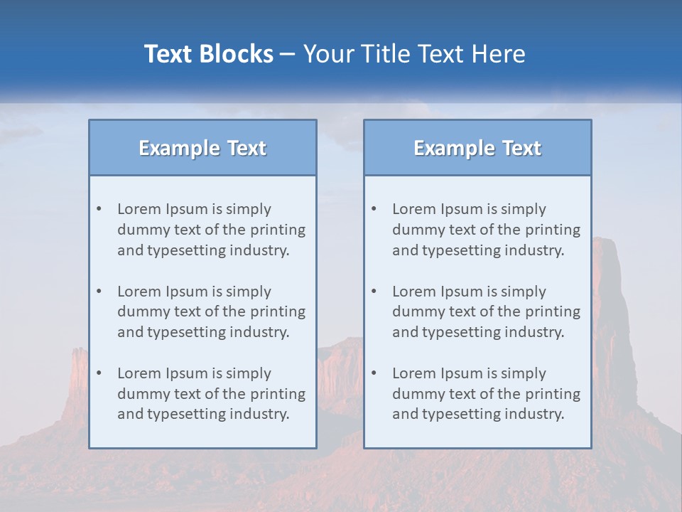 A Desert Landscape With A Mountain In The Background PowerPoint Template