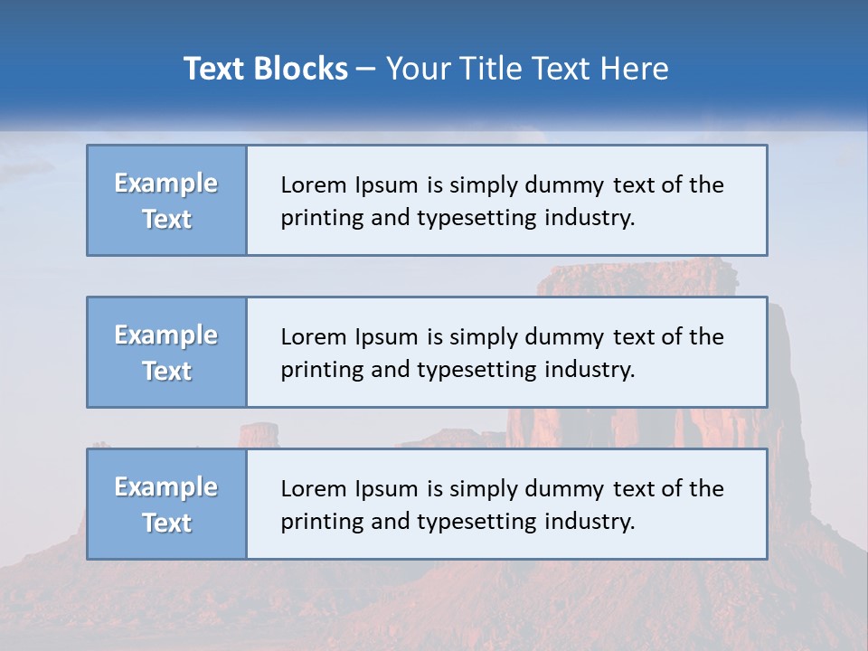 A Desert Landscape With A Mountain In The Background PowerPoint Template