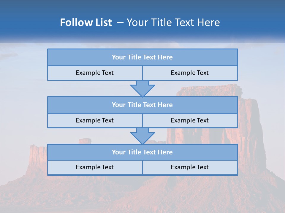 A Desert Landscape With A Mountain In The Background PowerPoint Template