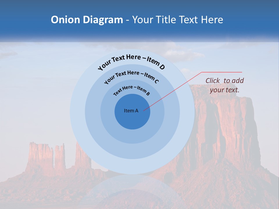 A Desert Landscape With A Mountain In The Background PowerPoint Template