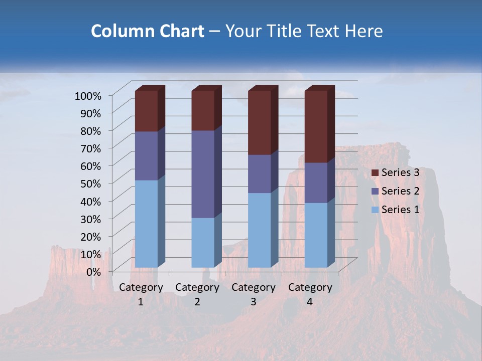 A Desert Landscape With A Mountain In The Background PowerPoint Template