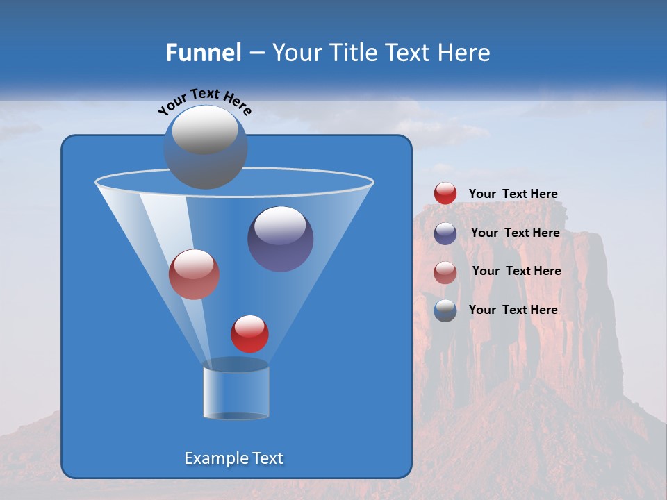 A Desert Landscape With A Mountain In The Background PowerPoint Template