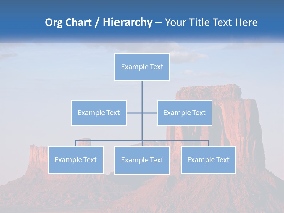 A Desert Landscape With A Mountain In The Background PowerPoint Template