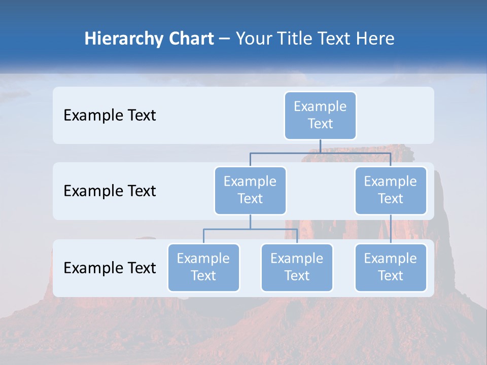 A Desert Landscape With A Mountain In The Background PowerPoint Template