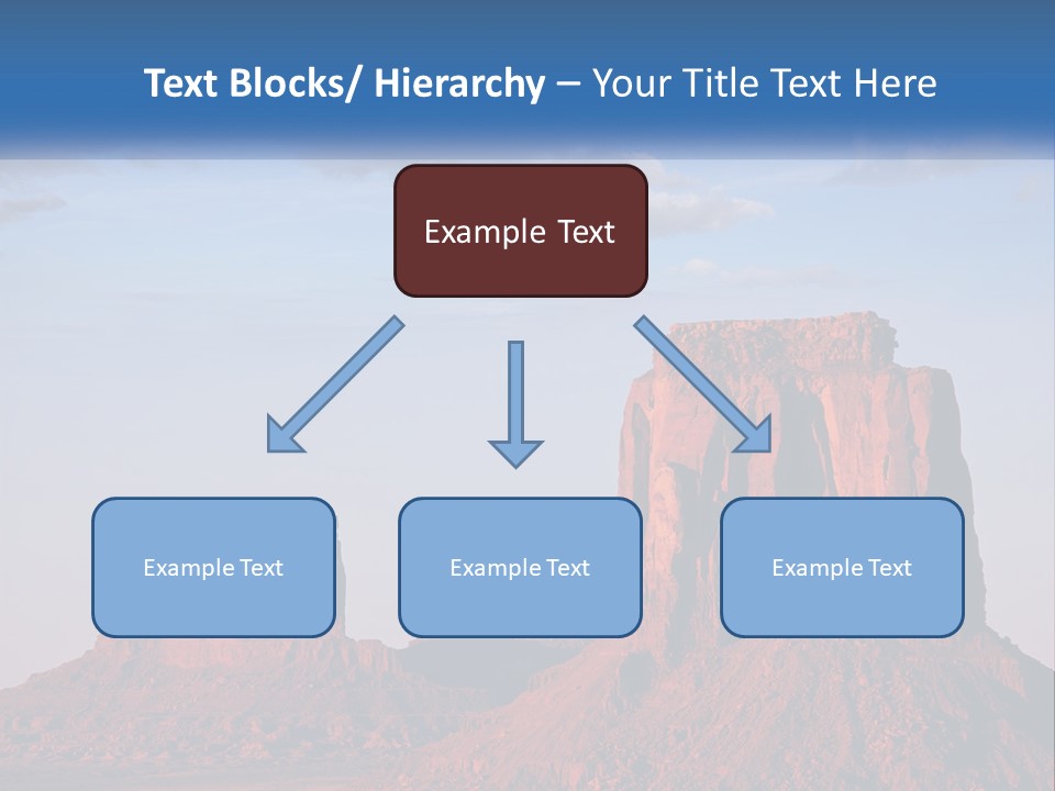A Desert Landscape With A Mountain In The Background PowerPoint Template