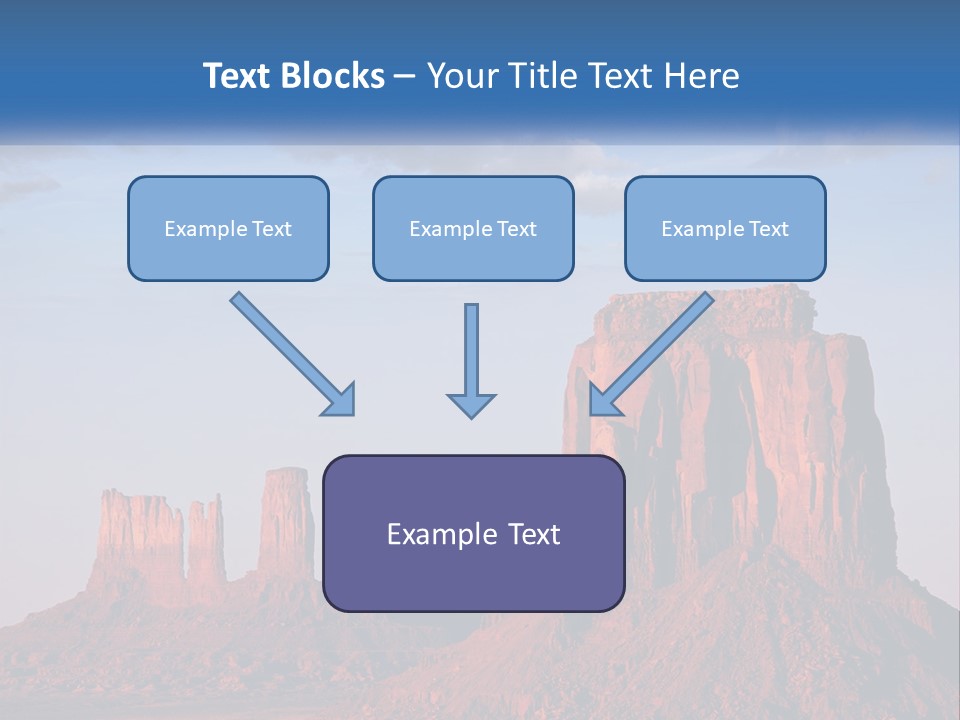 A Desert Landscape With A Mountain In The Background PowerPoint Template