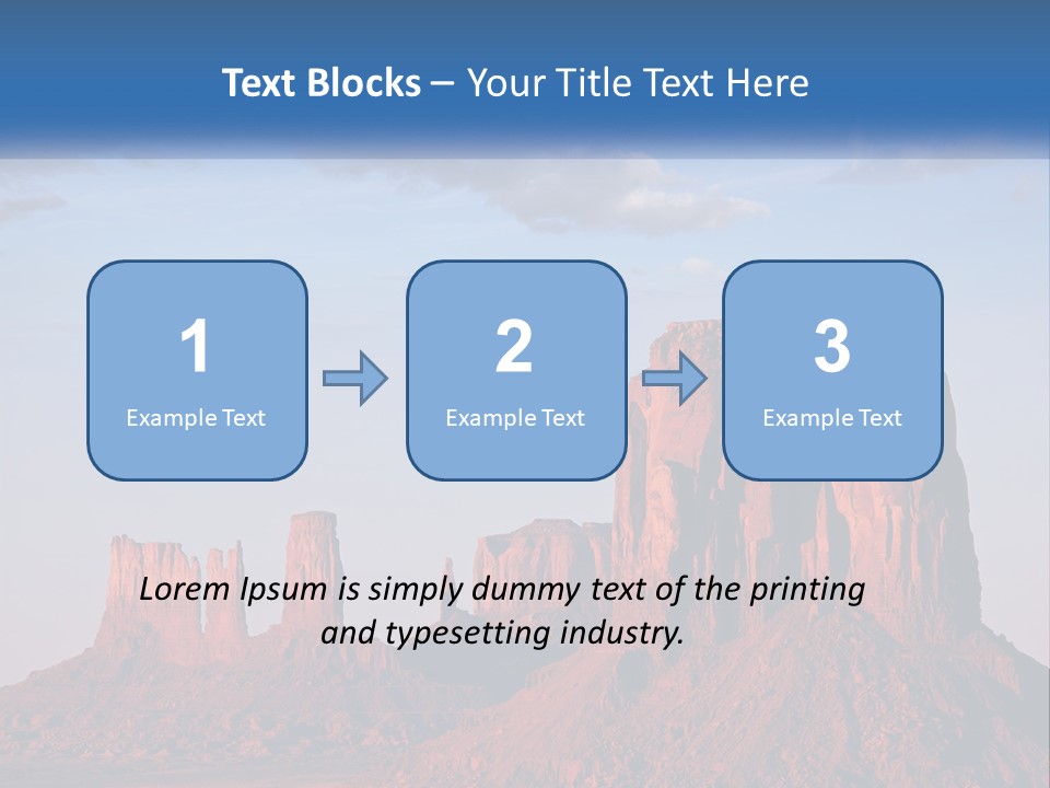 A Desert Landscape With A Mountain In The Background PowerPoint Template