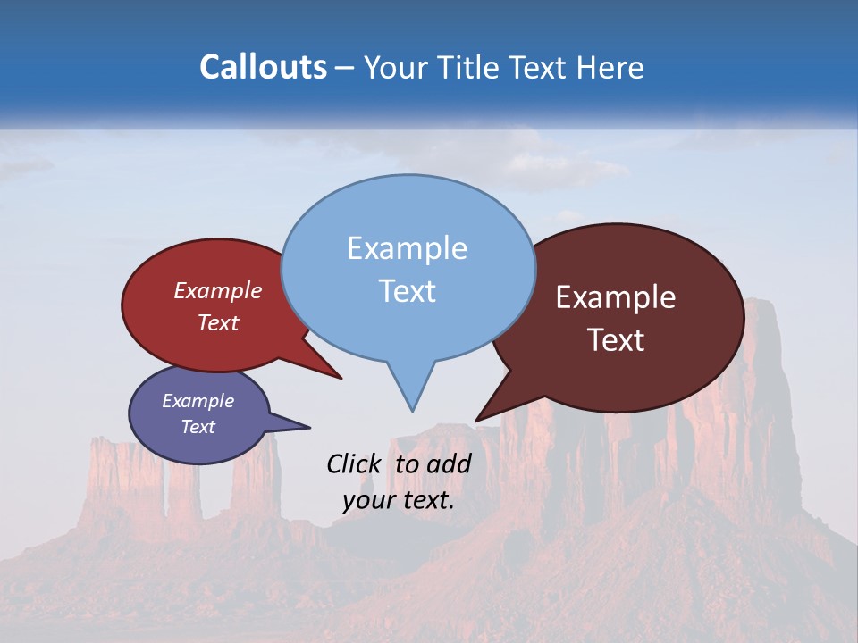 A Desert Landscape With A Mountain In The Background PowerPoint Template