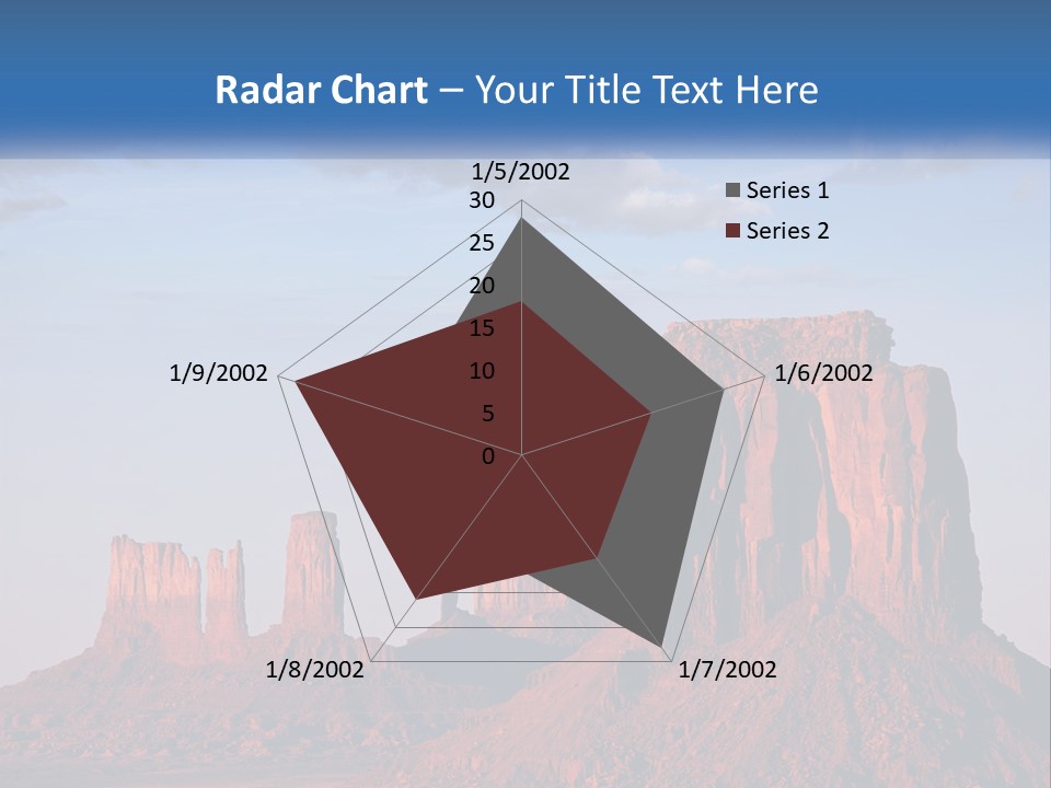 A Desert Landscape With A Mountain In The Background PowerPoint Template