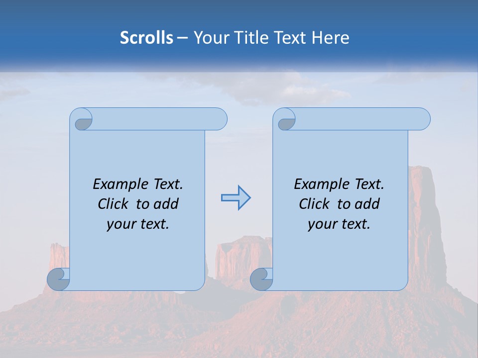 A Desert Landscape With A Mountain In The Background PowerPoint Template
